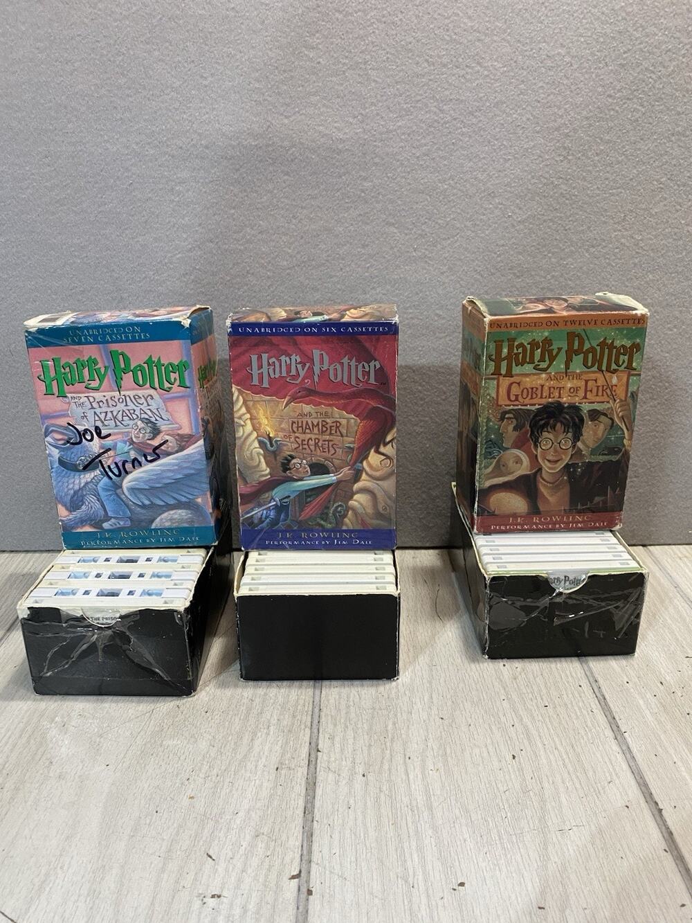 HARRY POTTER YEAR 2, 3, 4 Audio Book Cassette Tapes, Original Boxes